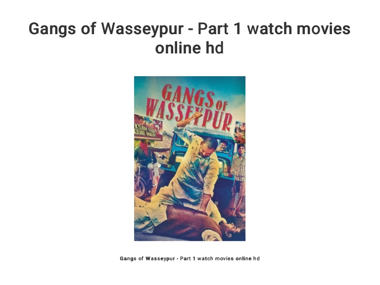 gangs of wasseypur watch online